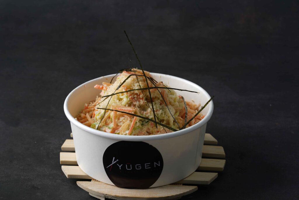 asian restaurant in riyadh starter dish named kani salad